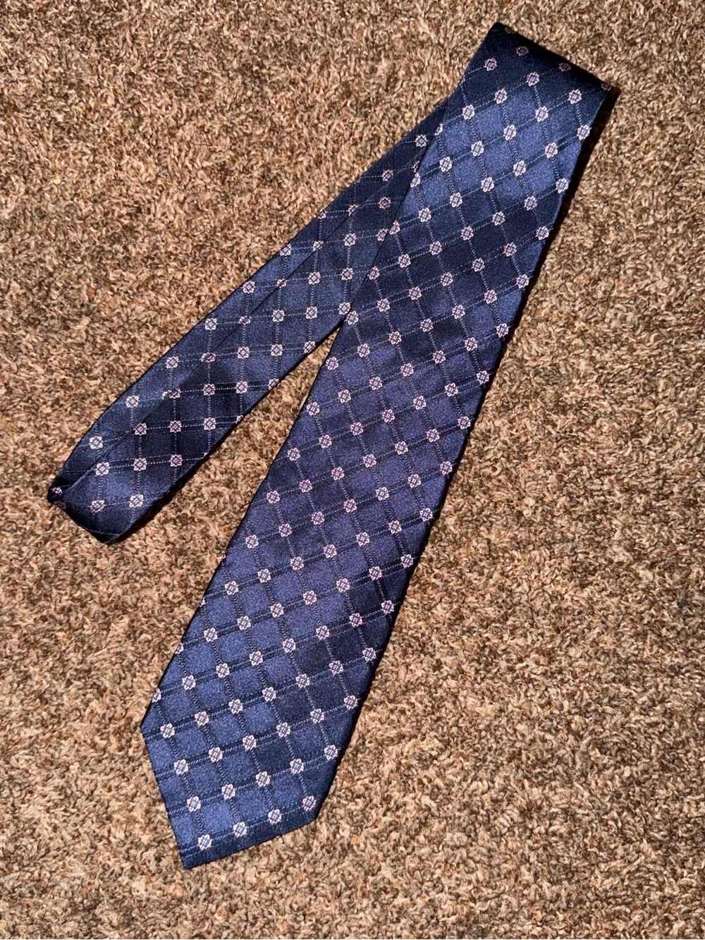 Valentino Navy Silk Tie
